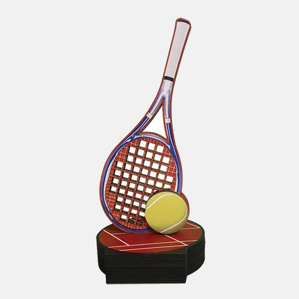 Vollholz-Trophäe Tennis "Novak"