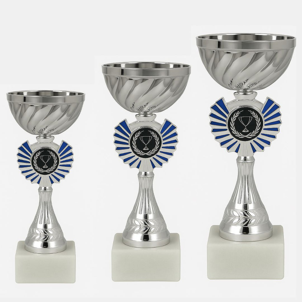 Pokal "Gitte" Silber/Blau