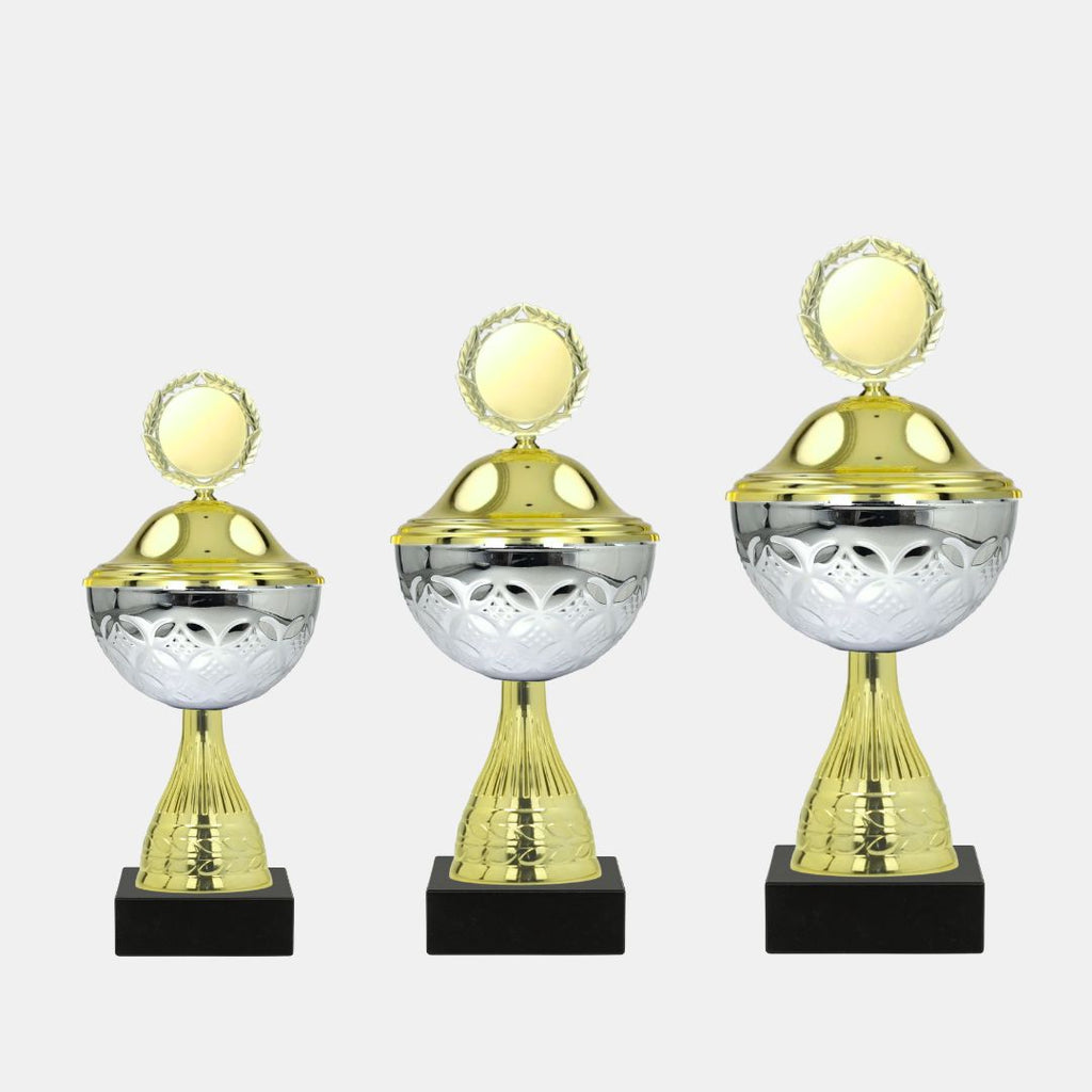 Pokal "Klaus" Gold/Silber mit Deckel