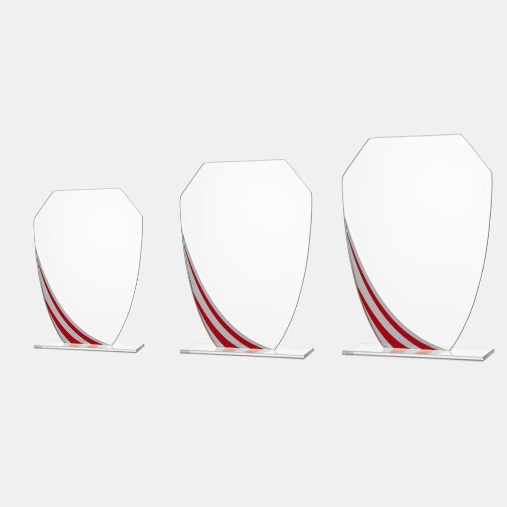 Glastrophäe "Neo" Rot