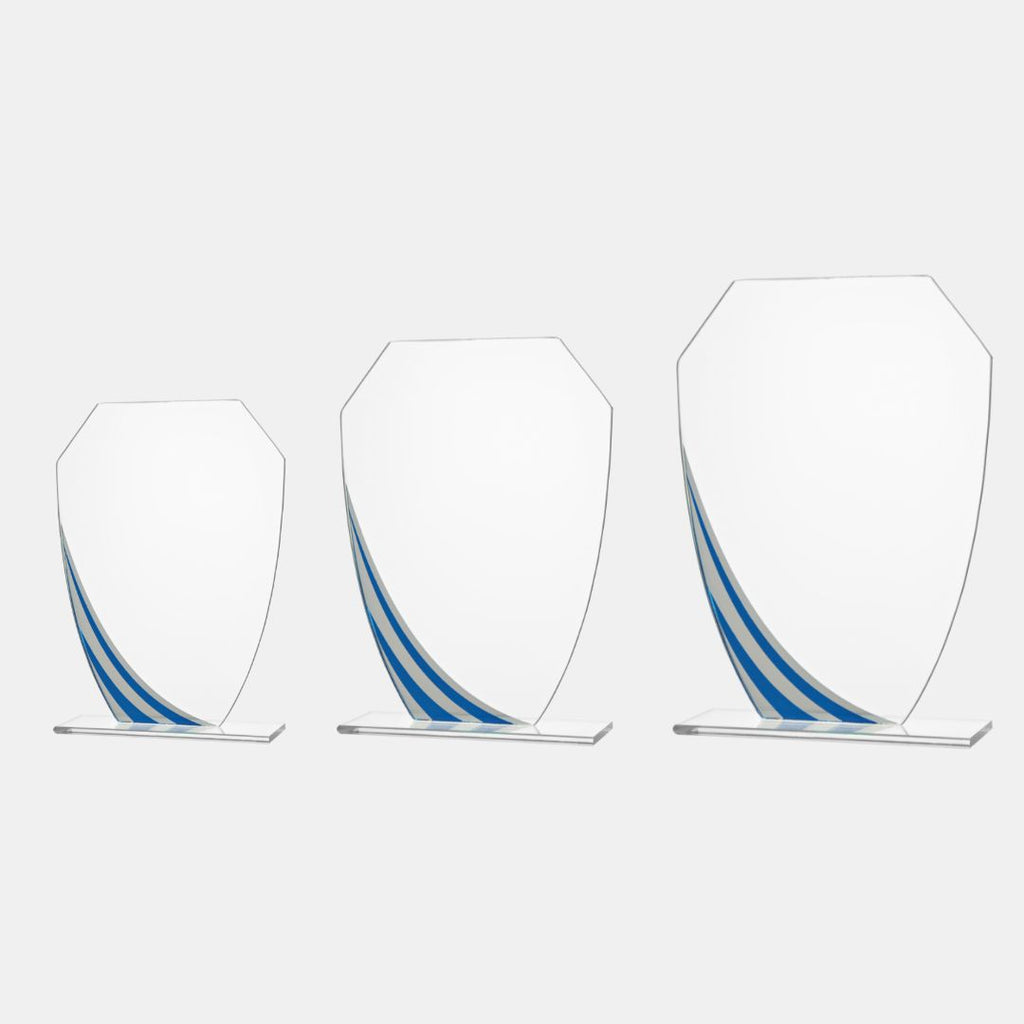 Glastrophäe "Neo" Blau